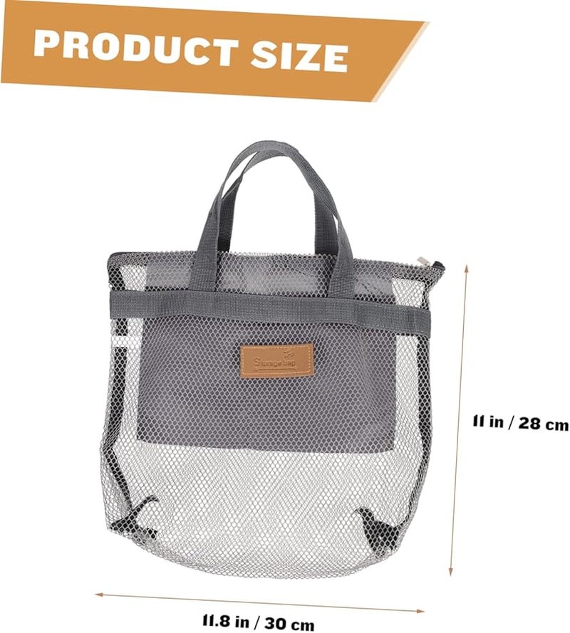 2Pcs Quick Dry Nylon Mesh Toiletry Bags Portable Foldable Travel Cosmetic Organizer - Image 2